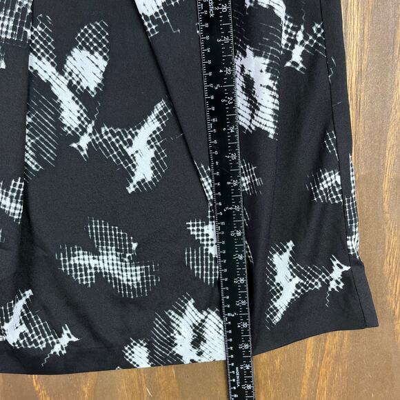 Anthropologie Silence + Noise Womens Dress Black White Geometric Shift Stretch M - Picture 8 of 11